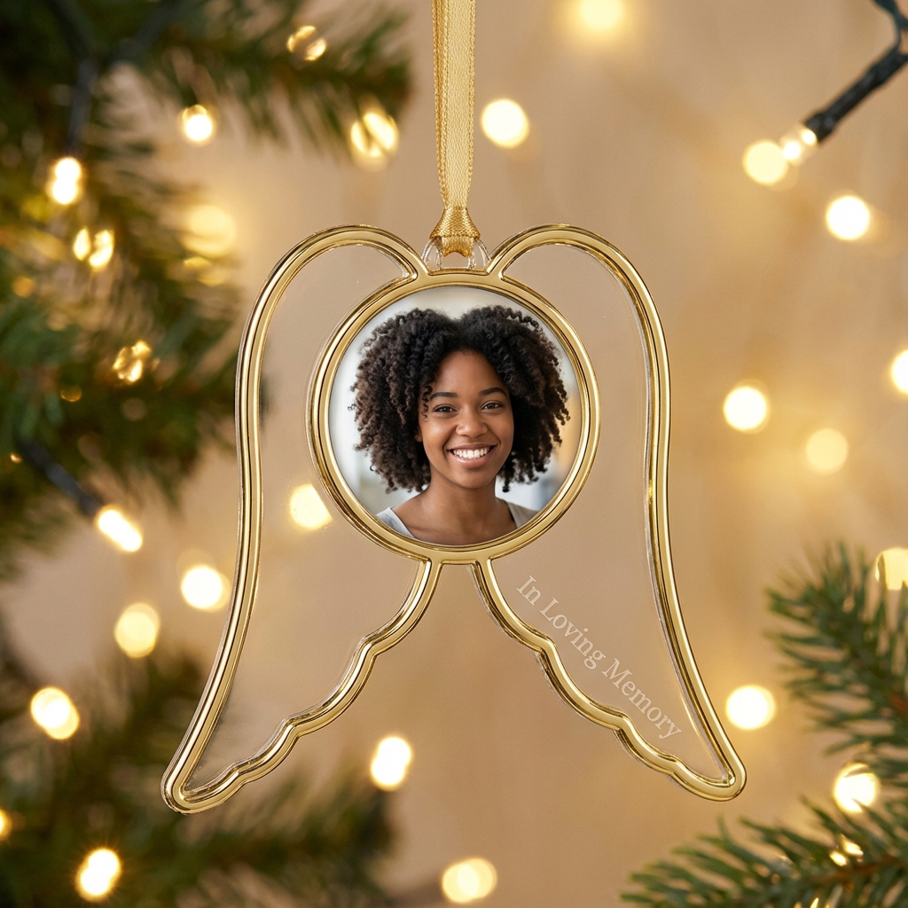 Angel Wings Photo Ornament