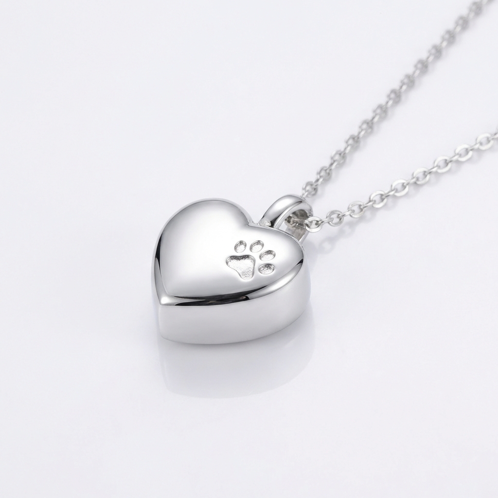 Silver Pet Urn Necklace